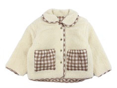 Lil Atelier sandshell checkered jacket